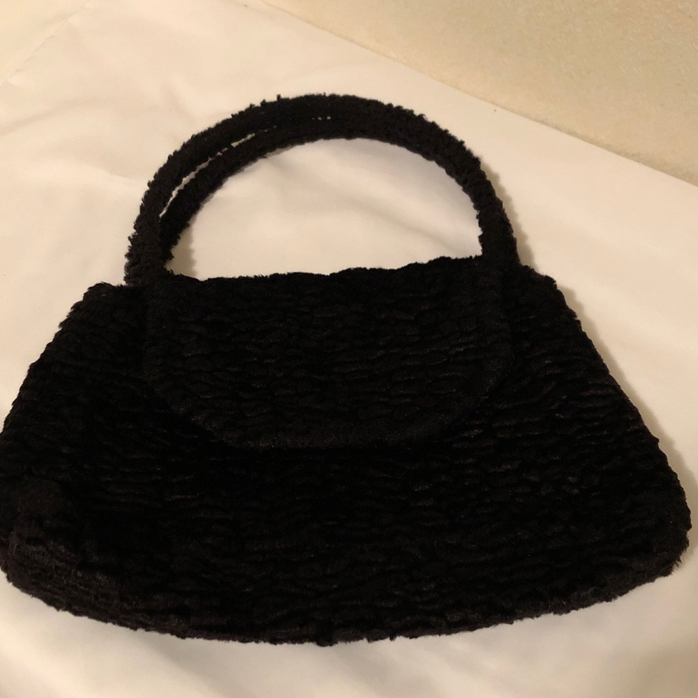 Pandemonium, Women's Black Plush Top-Handle Bag